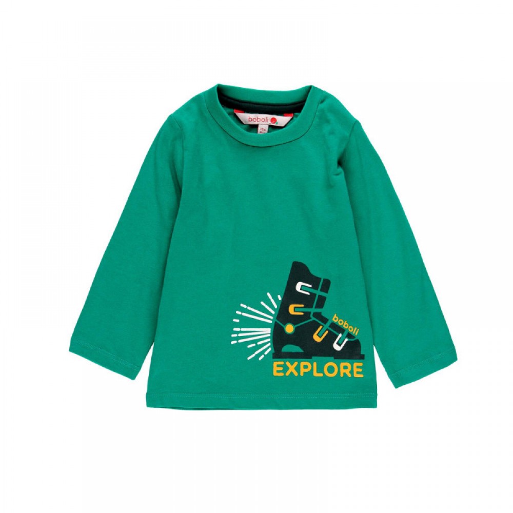Boboli Camiseta Punto Liso - T-Shirt Bimbo In Cotone 100%, Manica Corta, Basic